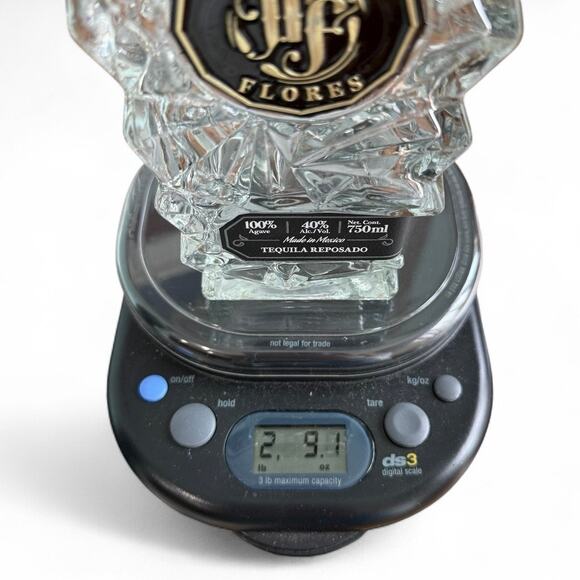 EMPTY Mi Familia Flores Tequila Reposado Bottle Clear Crystal Bar Man Cave Decor - Picture 9 of 11